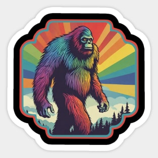 Rainbow Sasquatch Sticker